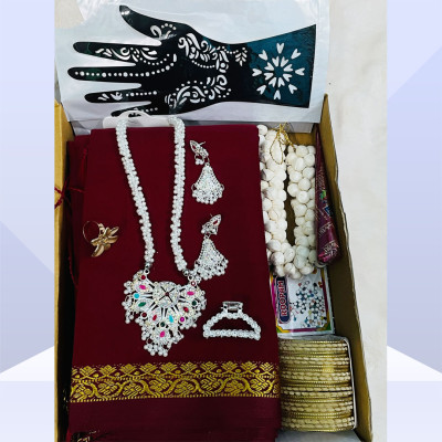 হাফ সিল্ক শাড়ি কম্বো প্যাকেজ