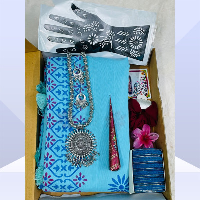 হাফ সিল্ক শাড়ি কম্বো প্যাকেজ